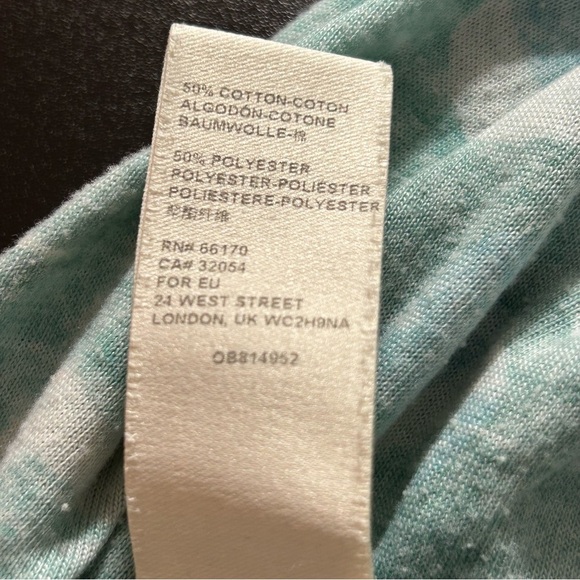 Free People Women's Short Sleeve T-Shirt Blue Green Camo Print Size XS - Picture 5 of 8